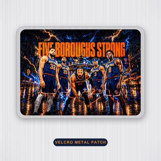 Five Boroughs Strong team metal patch, Velcro back