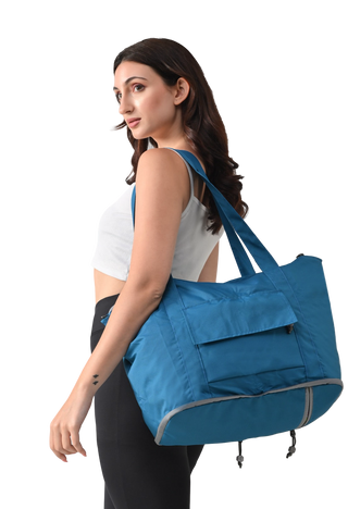 Origami Tote Mariner, carried open