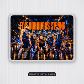 Five Boroughs Strong team magnetic metal patch