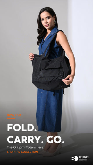 Origami Tote slideshow mobile 1080x1920 - Fold. Carry. Go. Now live.