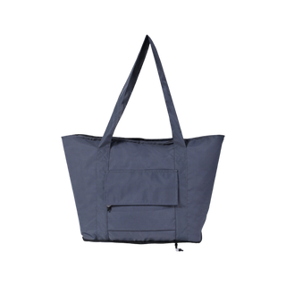Origami Tote in Battleship, front view